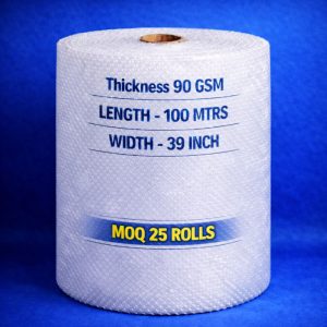 AIR BUBBLE FILM - WIDTH 39 IN, LENGTH 100 MTRS, 90 GSM (MOQ - 25 ROLLS)