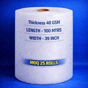 AIR BUBBLE FILM - WIDTH 39 IN, LENGTH 100 MTRS, 40 GSM (MOQ - 25 ROLLS)