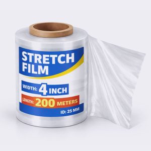 STRETCH FILM - WIDTH - 4 IN, LENGHT - 200 MTRS, PACK OF 1