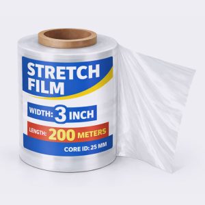 STRETCH FILM - WIDTH - 3 IN, LENGHT - 200 MTRS, PACK OF 1